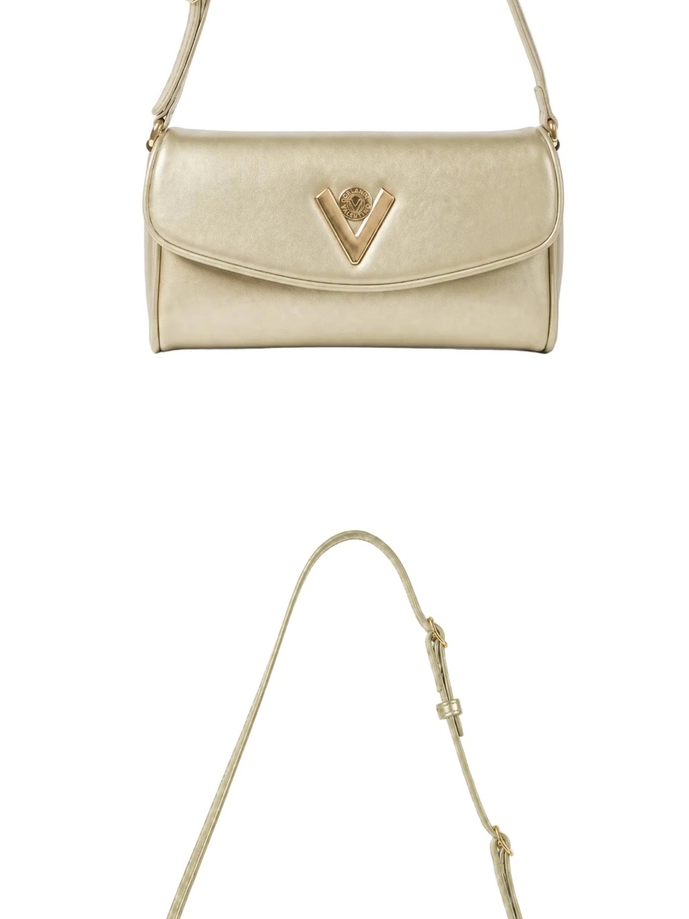 Valentino Orlandi Metallic Gold Shoulder Bag